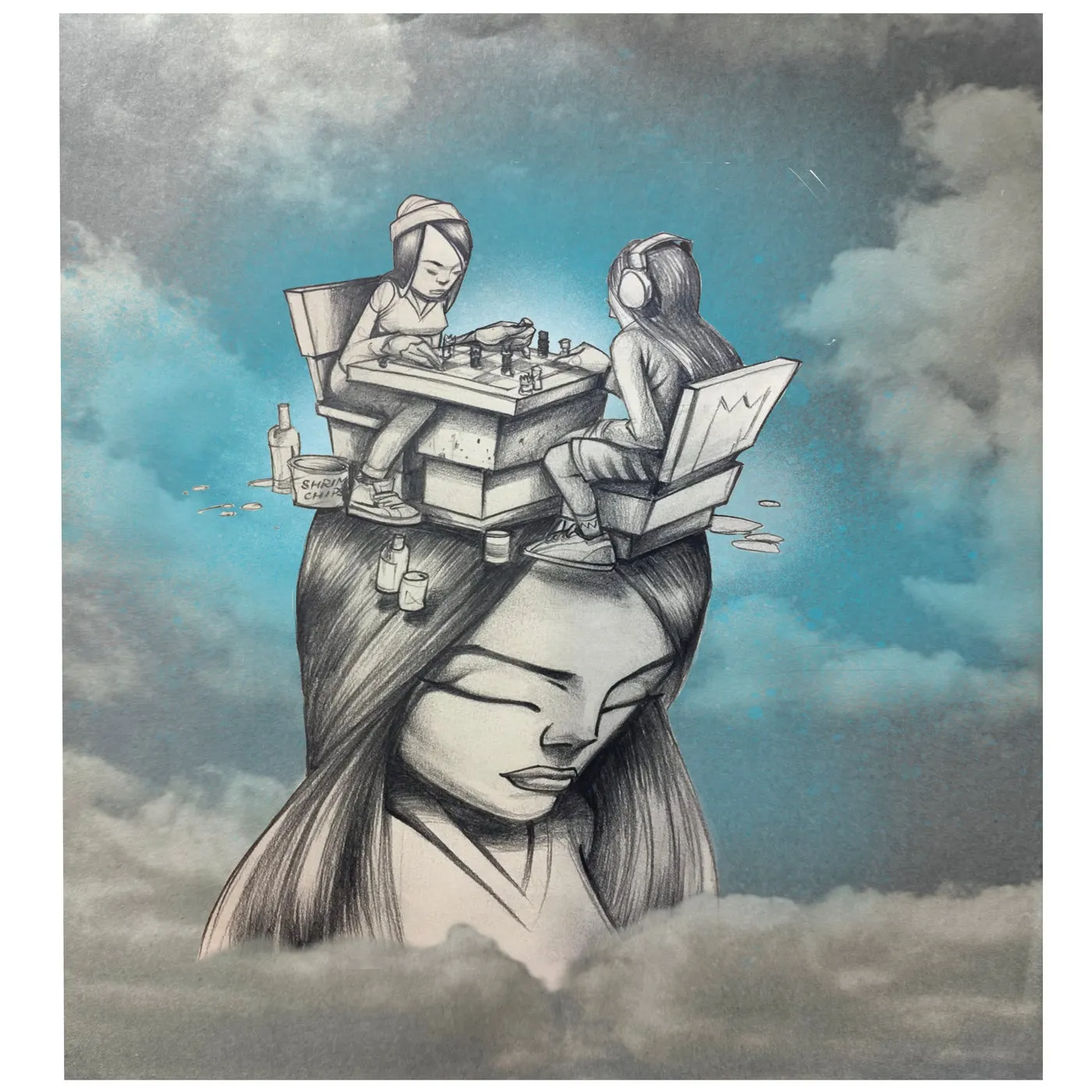 Black V Neck - Check My Brain [DIRTYBIRD]