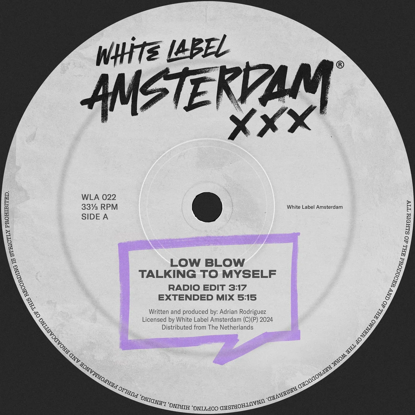 Low blow - Talking To Myself [White Label Amsterdam]