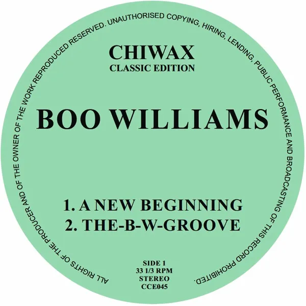 Boo Williams – A New Beginning cover