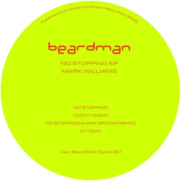Mark Williams – No Stopping EP cover