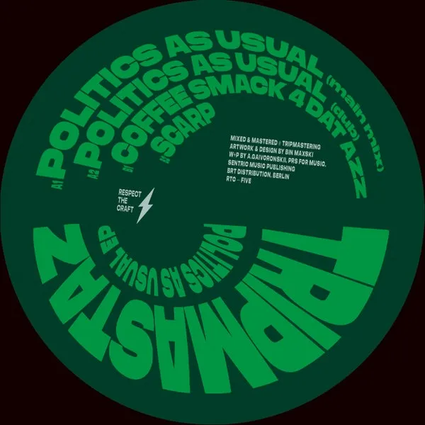 Tripmastaz – POLITICS AS USUAL EP cover