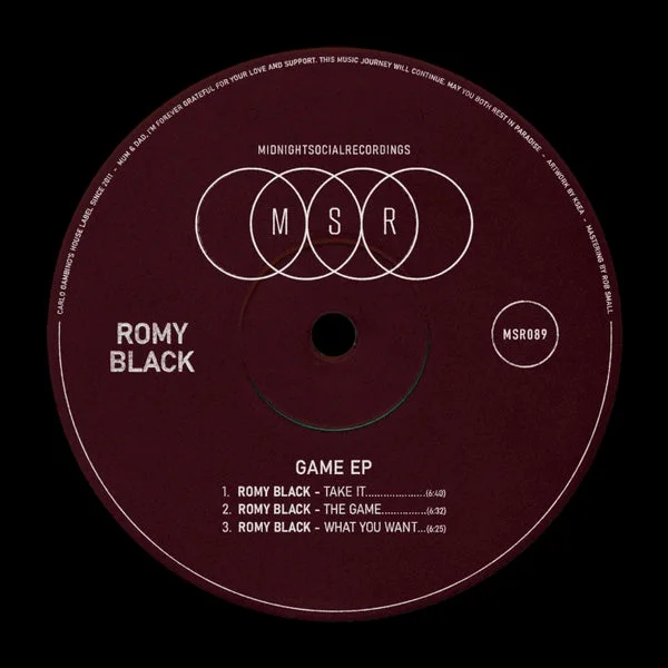 Romy Black – Game EP (Beatport Exclusive) cover